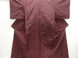 麻の葉織り出し十日町紬着物